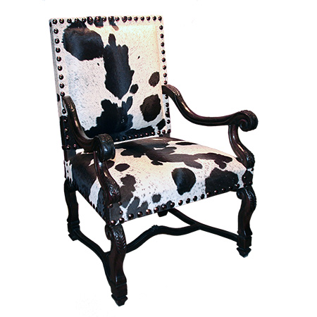 Armchair With Cowhide