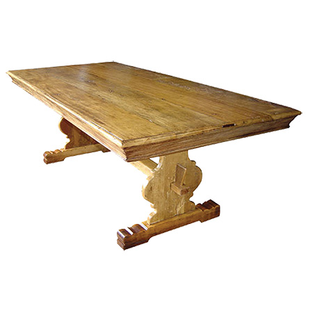 Handcarved Wood Dining Table