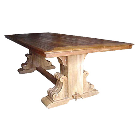 Handcarved Wood Dining Table