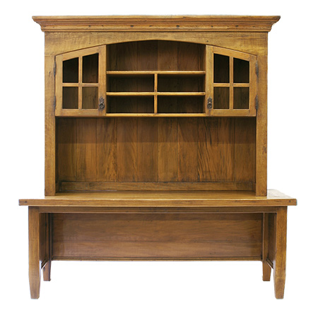 Handcrafted Wood Hutch & Desk