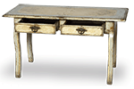 Handpainted wood desk